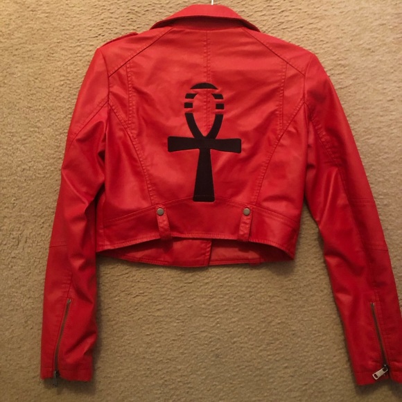 Red Leather Jacket - Picture 2 of 2